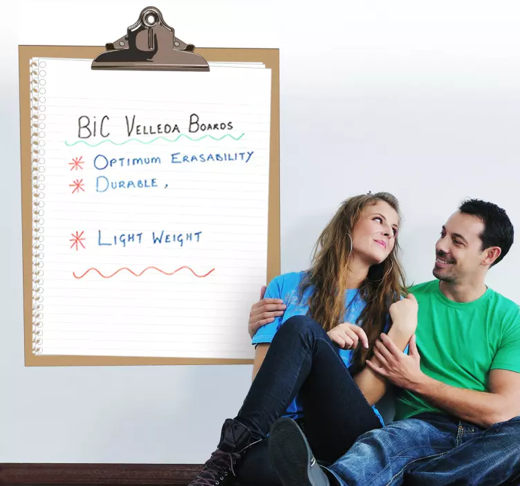 클립 보드 화이트 보드 벽 스티커 - TenStickers