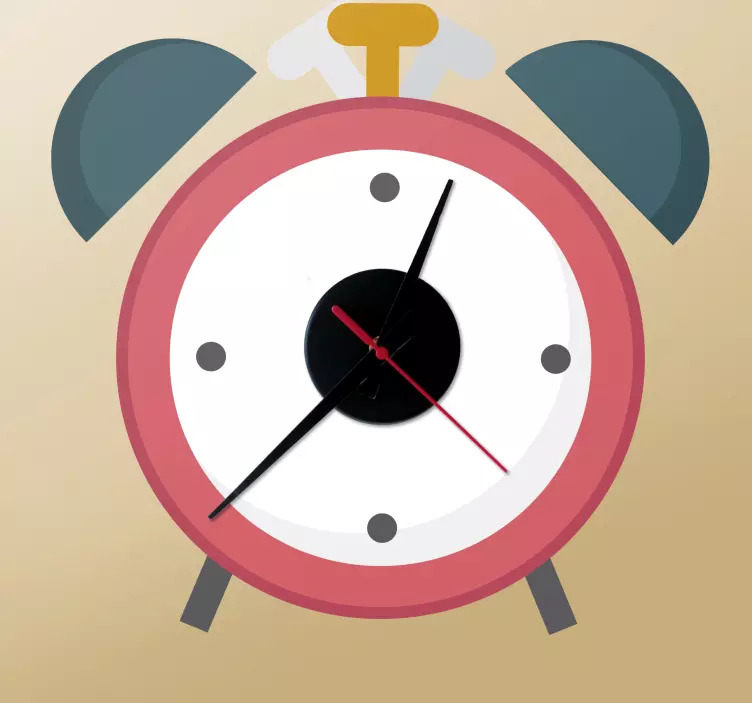 시계 벽 스티커 클래식 알람 디자인 - TenStickers