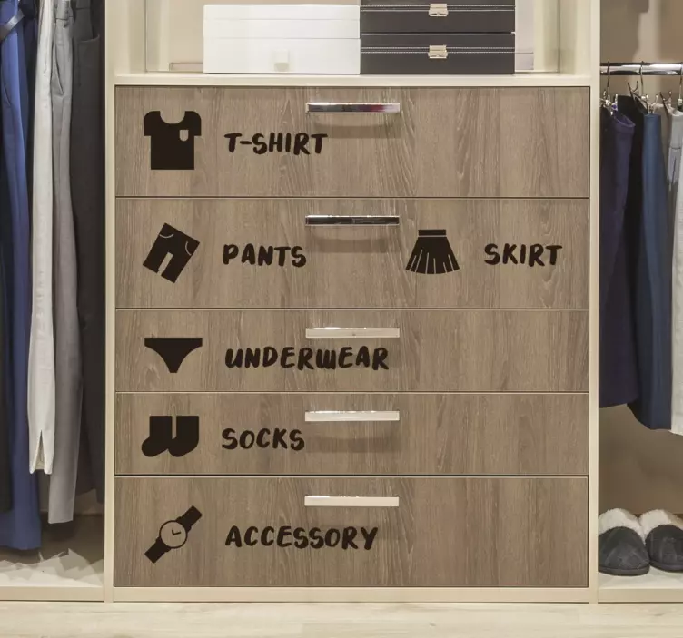 옷장 가구를위한 스티커 - TenStickers