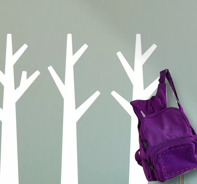 옷걸이 스티커 예술적인 나무 그림자 - TenStickers