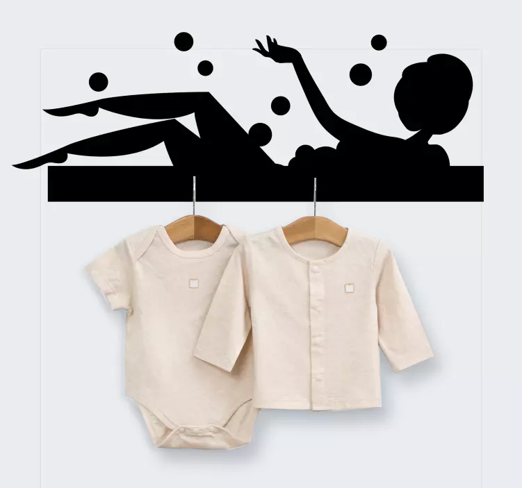 옷걸이 스티커 편안한 욕조 풍경 - TenStickers