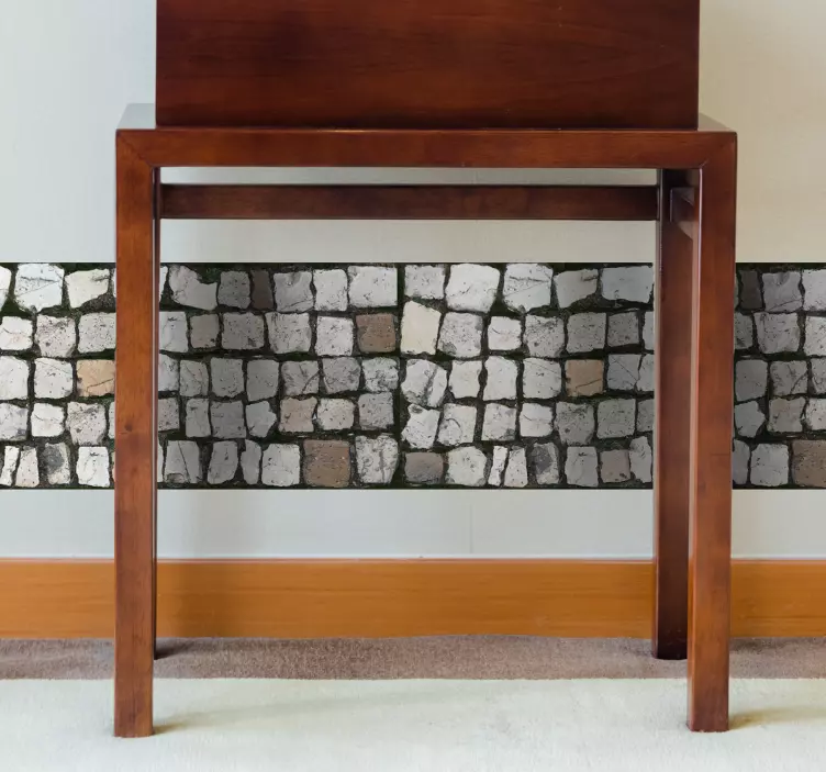 자갈 돌 벽 벽화 스티커 - TenStickers