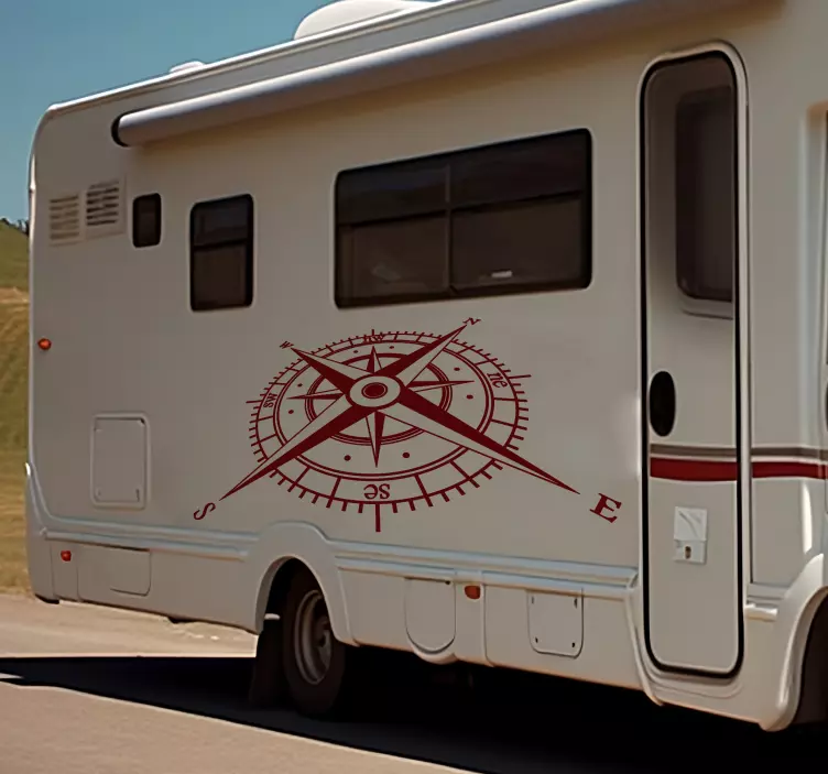 캐러밴 스티커 관점에서 나침반이라는 것을 한국어로 번역합니다.관점에서 나침반은 '방향지시기'라고 합니다. - TenStickers