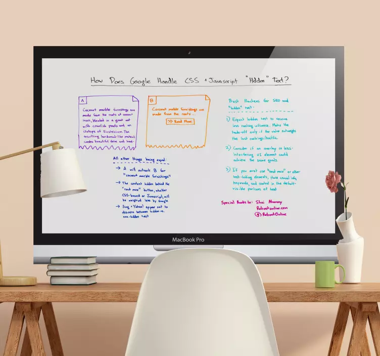 컴퓨터 화이트 보드 스티커 비즈니스 스티커 - TenStickers