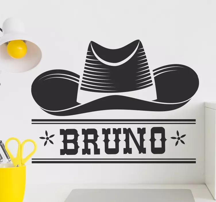 카우보이 모자 스타일 벽 스티커 - TenStickers