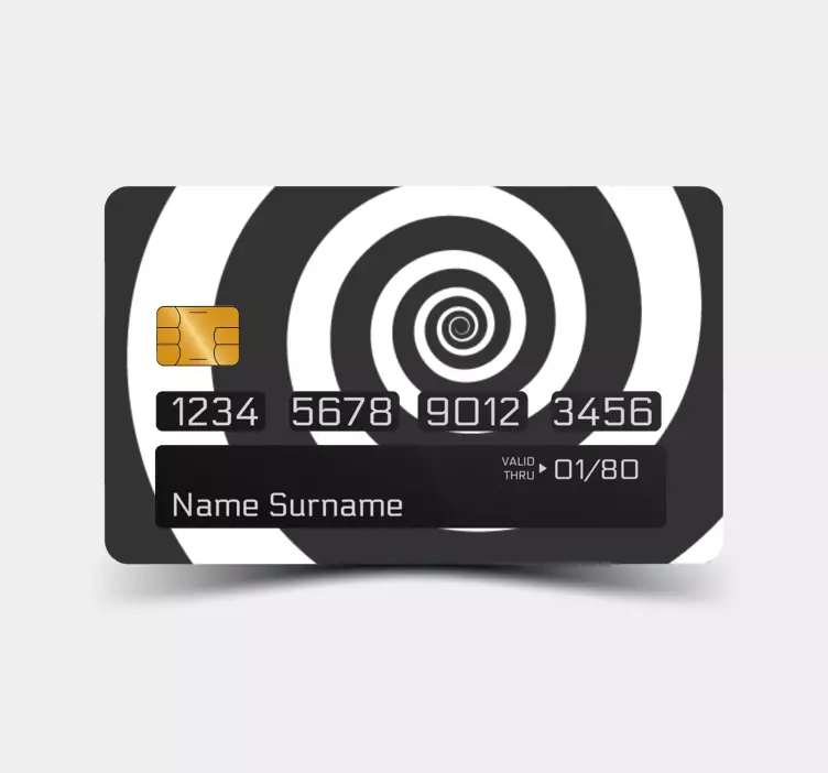 신용 카드 스티커 나선형 패턴 디자인 - TenStickers