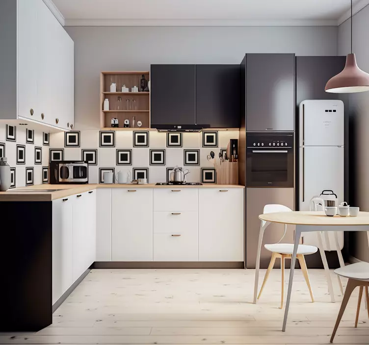 사각 벽 스티커 바닥 타일은 정사각형입니다.바닥 타일은 정사각형으로 되어 있습니다. - TenStickers