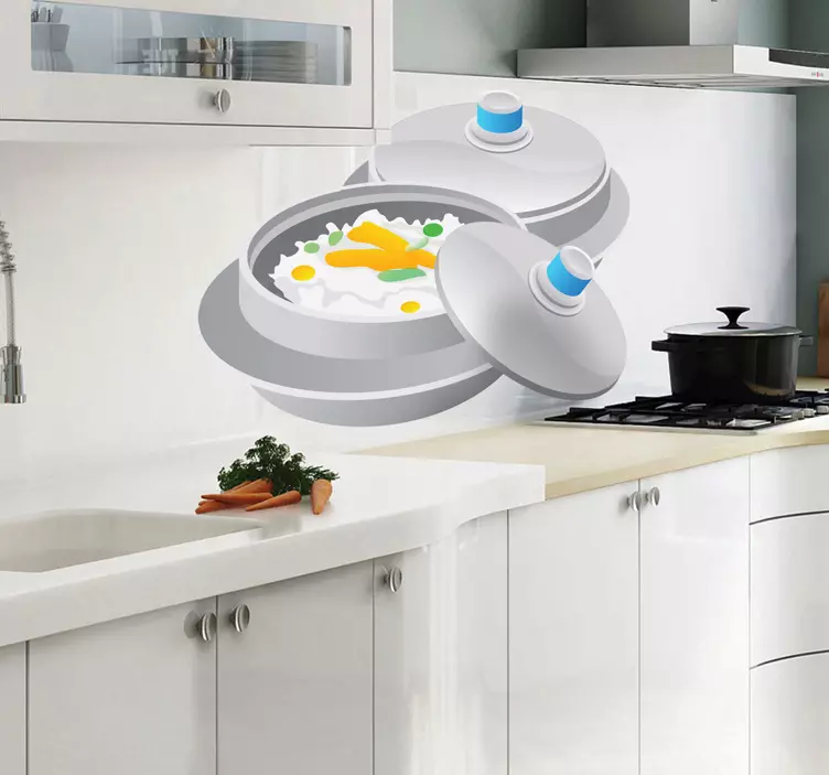 벽 스티커 요리 음식 서빙 용기 - TenStickers