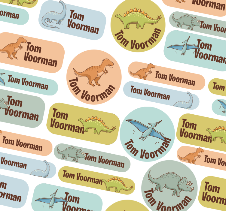 맞춤 스티커 공룡 학교 디자인 - TenStickers