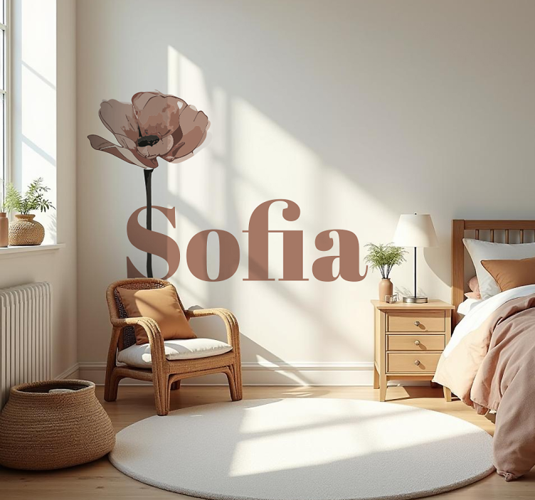 맞춤 스티커 mocha mousse 플라워 - TenStickers