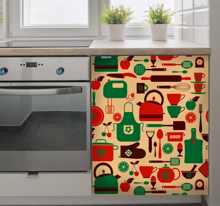 칼 부엌 캐비닛 가구 스티커 - TenStickers