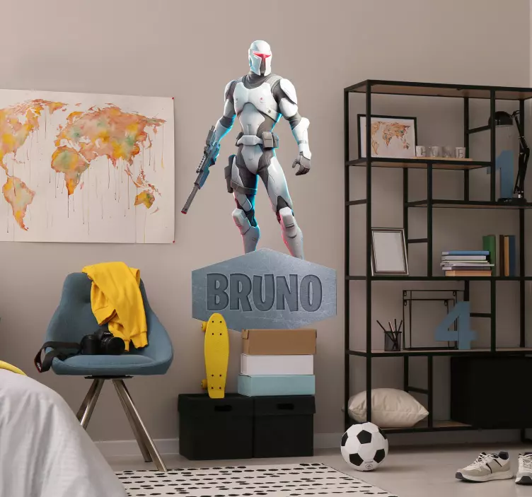 비디오 게임 벽 스티커 사이버 전사 - TenStickers