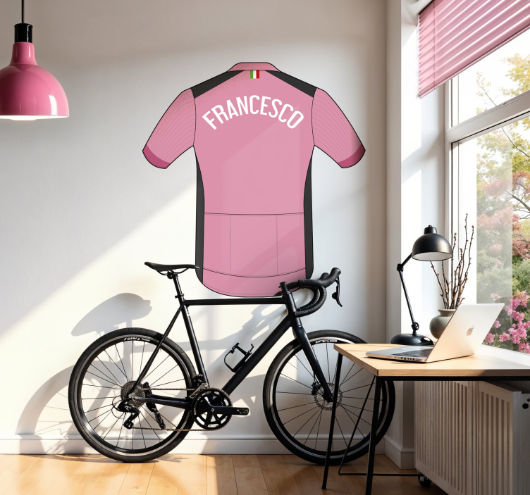 사이클링 벽 스티커 maglia rosa - TenStickers