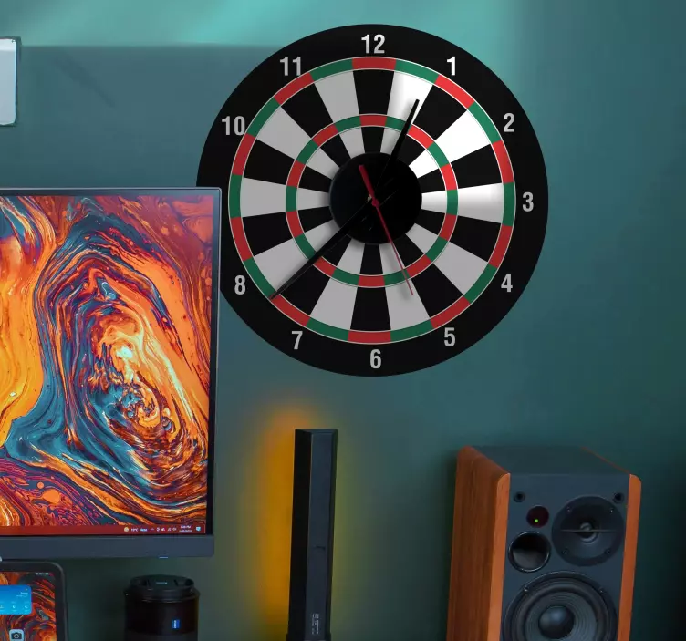 시계 벽 스티커 다트 판 - TenStickers