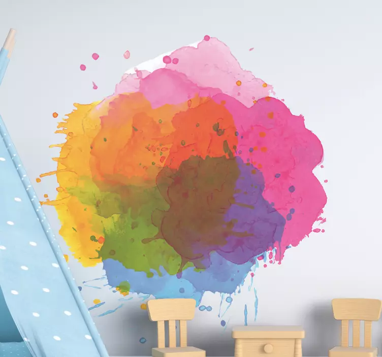 장식 벽 스티커 다채로운 스플래시 아트 - TenStickers