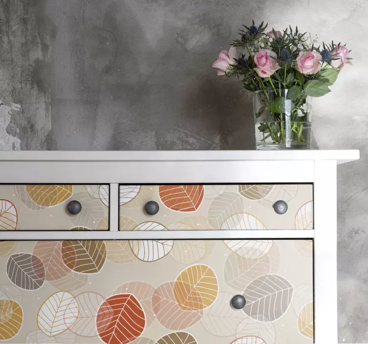 장식 벽 스티커 잎 패턴 디자인 - TenStickers