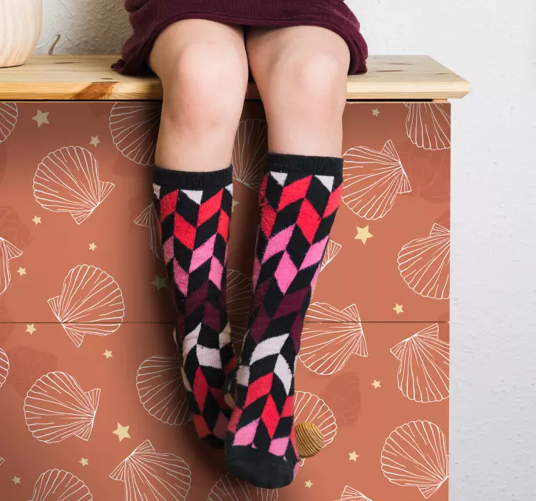 장식 벽 스티커 껍질 무늬 배경 - TenStickers