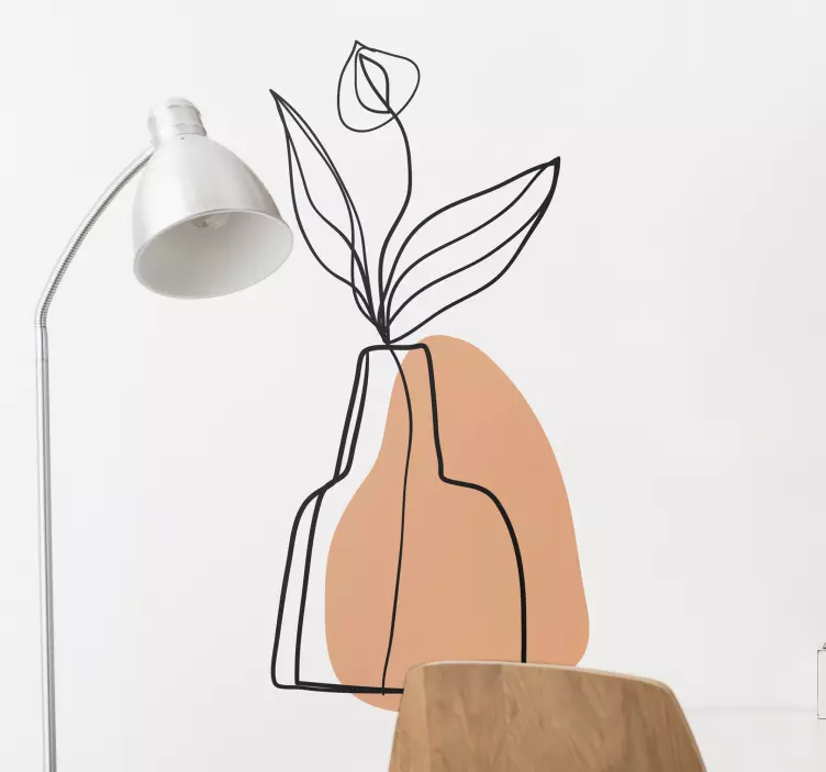 장식 벽 스티커 스타일화된 꽃병 - TenStickers