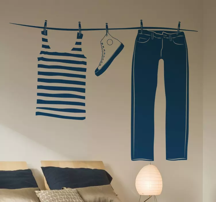 장식 옷 라인 스티커 - TenStickers