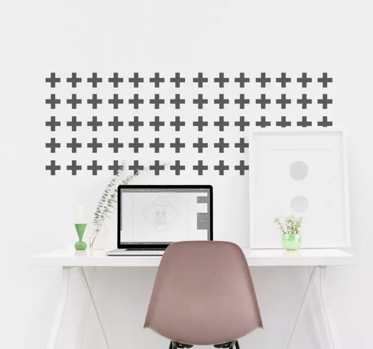 장식 십자가 스티커 - TenStickers