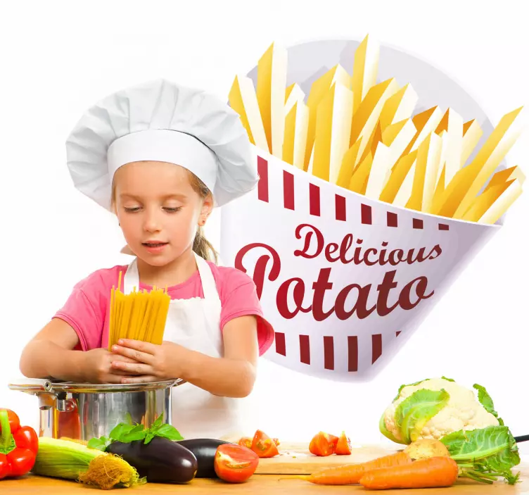 맛있는 감자 튀김 - TenStickers