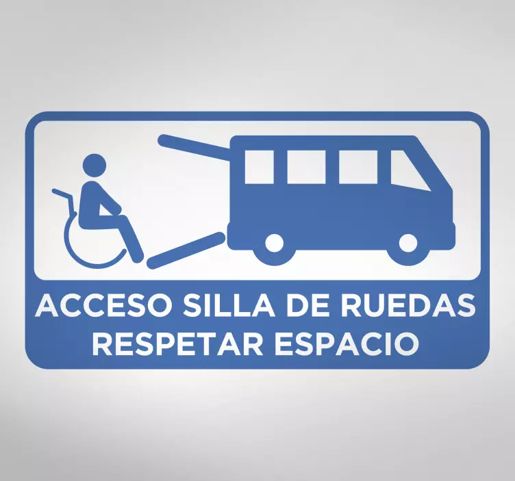 장애인 액세스 도로 표지판 데칼 - TenStickers