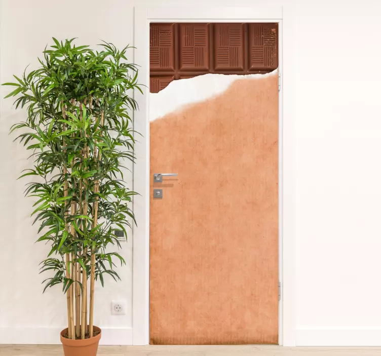 문 스티커 초콜릿 바 입구 - TenStickers