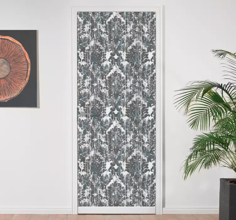 문 스티커 우아한 꽃 구성 - TenStickers