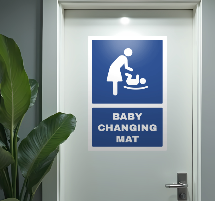 문 스티커 baby changing mat - TenStickers