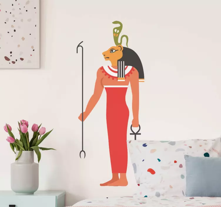 이집트 신 sekhmet 정치 스티커 - TenStickers