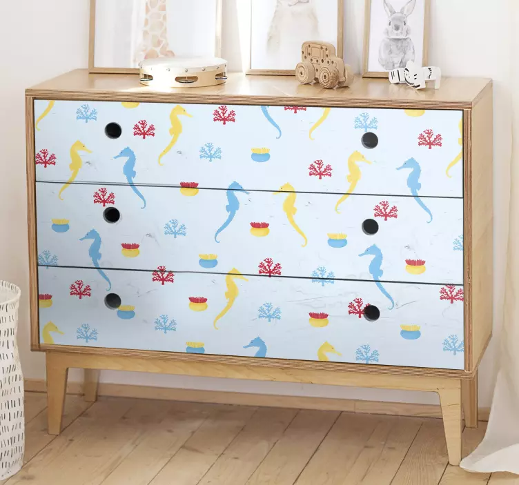 농장 동물 벽 스티커 기발한 해마 패턴 - TenStickers