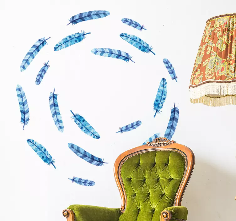 깃털 새 벽 스티커 - TenStickers