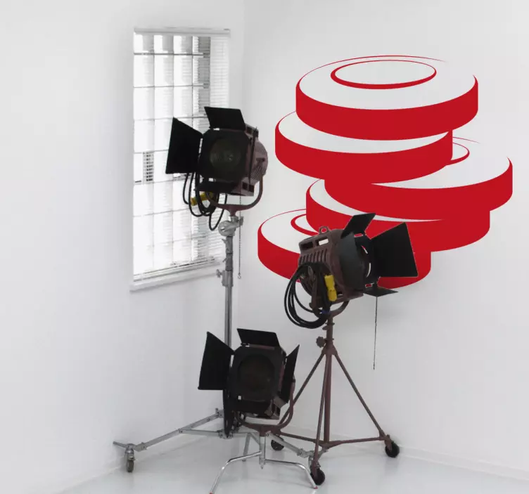 필름 테이프 쌓인 벽 스티커 - TenStickers