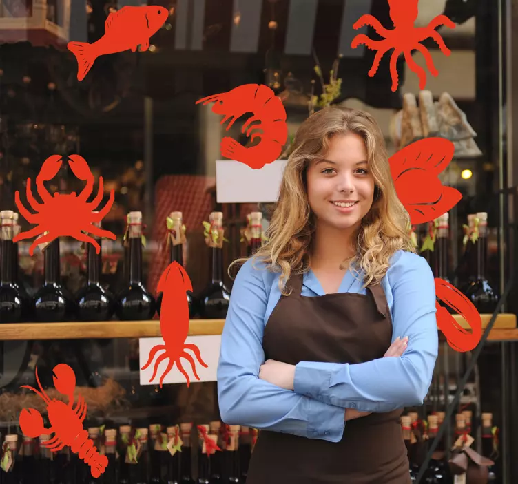 생선 가게 물고기 벽 스티커 - TenStickers