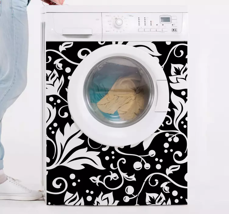 세탁기 기기 스티커 꽃 - TenStickers