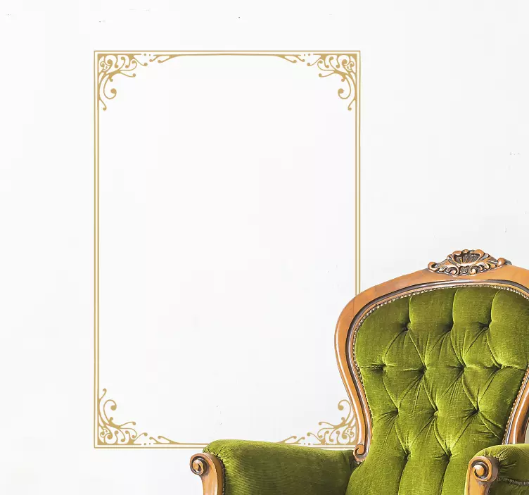 꽃 프레임 빈티지 벽 데칼 - TenStickers