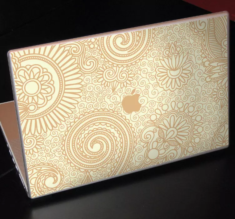 꽃 맥북 스티커 - TenStickers