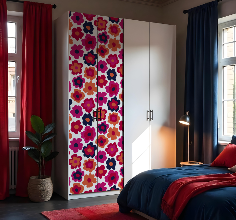 꽃 벽 스티커 빨간 양귀비 - TenStickers