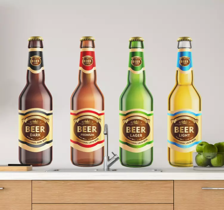 음식 벽 스티커 음료수 병 컬렉션 - TenStickers