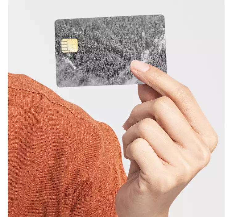 신용 카드 위에서 숲 스티커 - TenStickers