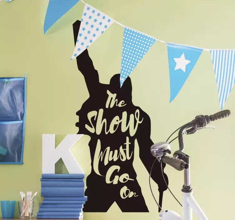 프레디 머큐리 하프 바디 팝 음악 데칼 - TenStickers