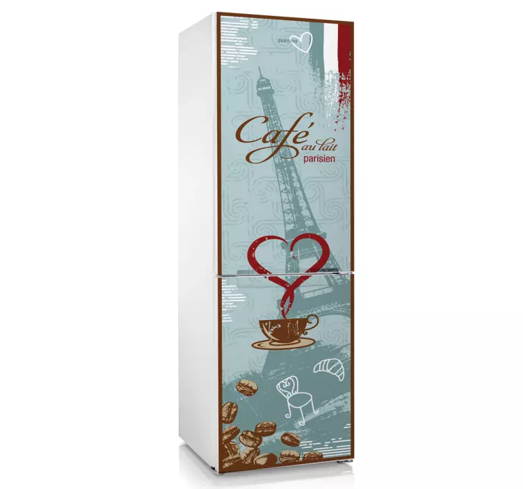 프랑스 커피 냉장고 스티커 - TenStickers