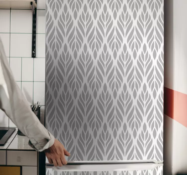 냉장고 스티커 우아한 잎사귀 모티프 - TenStickers