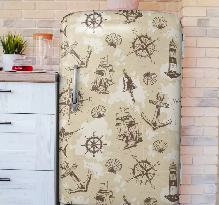 냉장고 스티커 항해 테마 장식 - TenStickers