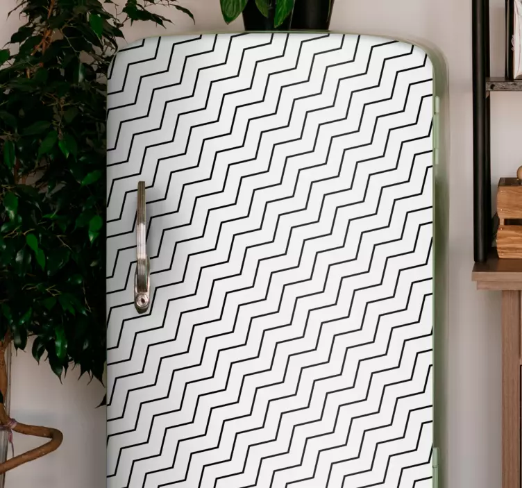 냉장고 스티커 지그재그 패턴 표면 - TenStickers