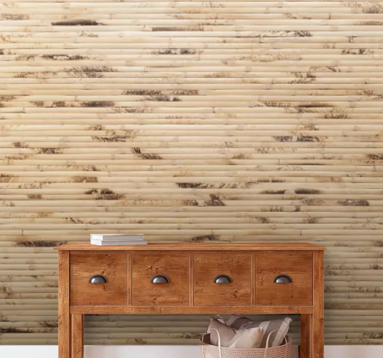 입구 벽 스티커 텍스처드 대나무 마감 - TenStickers