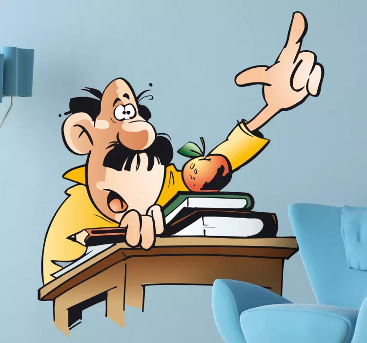 벽 스티커를 재미있는 남자 만화 손 - TenStickers