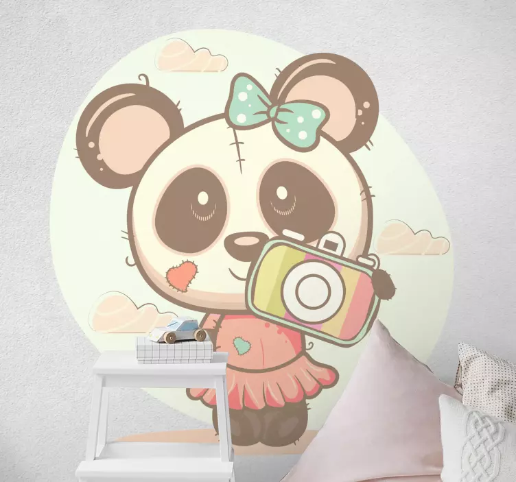 셀카 야생 동물 데칼을 복용 재미 팬더 - TenStickers