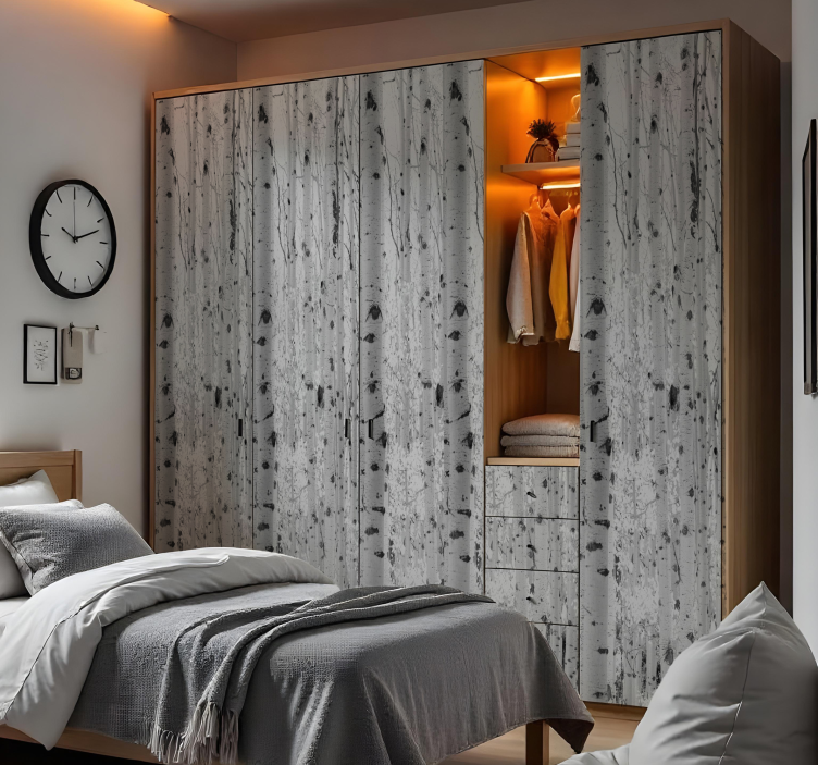 가구 스티커 흑백 나무 디자인 - TenStickers