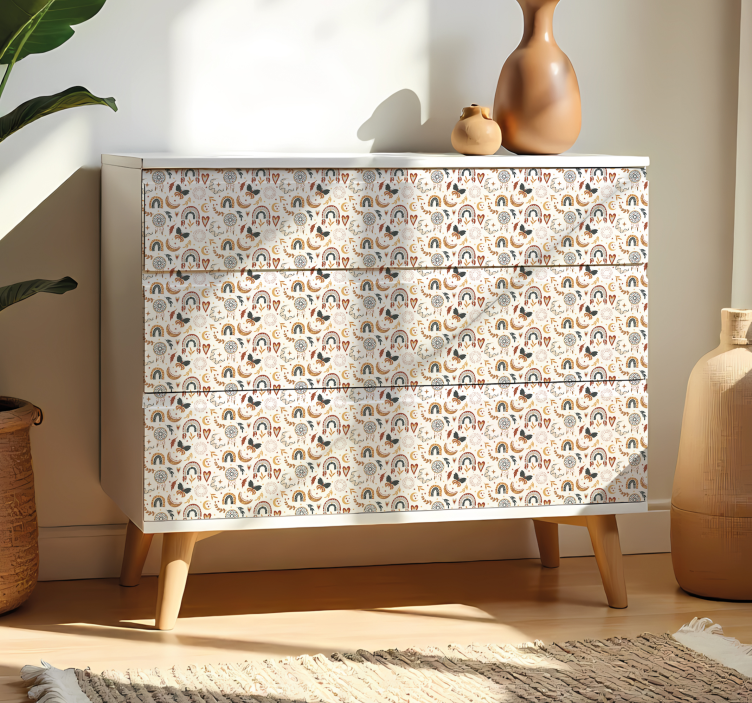 가구 스티커 보헤미안 컬러풀 레인보우 - TenStickers